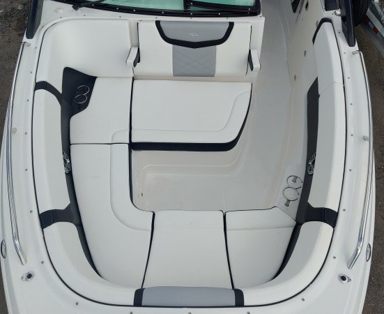 A bow rider is a boat with an open bow area where there are extra seats in front of the windshield.  Bow riders are typically between 17' and 30'long. They are well suited for many recreational water sports such as tubing, water skiing, and swimming.