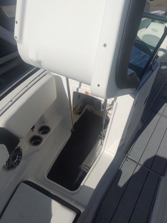 A bow rider is a boat with an open bow area where there are extra seats in front of the windshield.  Bow riders are typically between 17' and 30'long. They are well suited for many recreational water sports such as tubing, water skiing, and swimming.