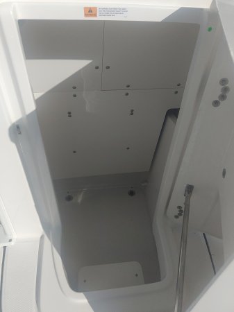 The definition of an outboard motor is a detachable engine mounted on outboard brackets on the stern of your boat.  This configuration will have only one single engine.