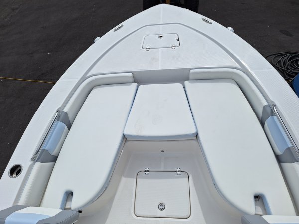 Center console is an open hull boat where the console of the boat is in the center. The boat deck surrounds the console so that a person can walk all around the boat from stern to bow with ease. Most center consoles are powered by outboard motors.