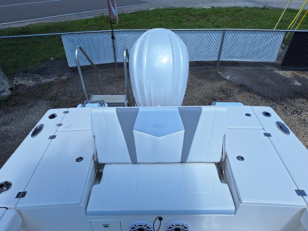 Center console is an open hull boat where the console of the boat is in the center. The boat deck surrounds the console so that a person can walk all around the boat from stern to bow with ease. Most center consoles are powered by outboard motors.